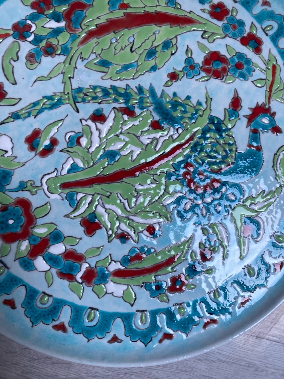 Handcrafted decorative plate in Iznik style 2005