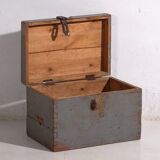 Small antique chest with grey patina (c.1920) #12