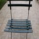 Chaise de jardin pliante en fer