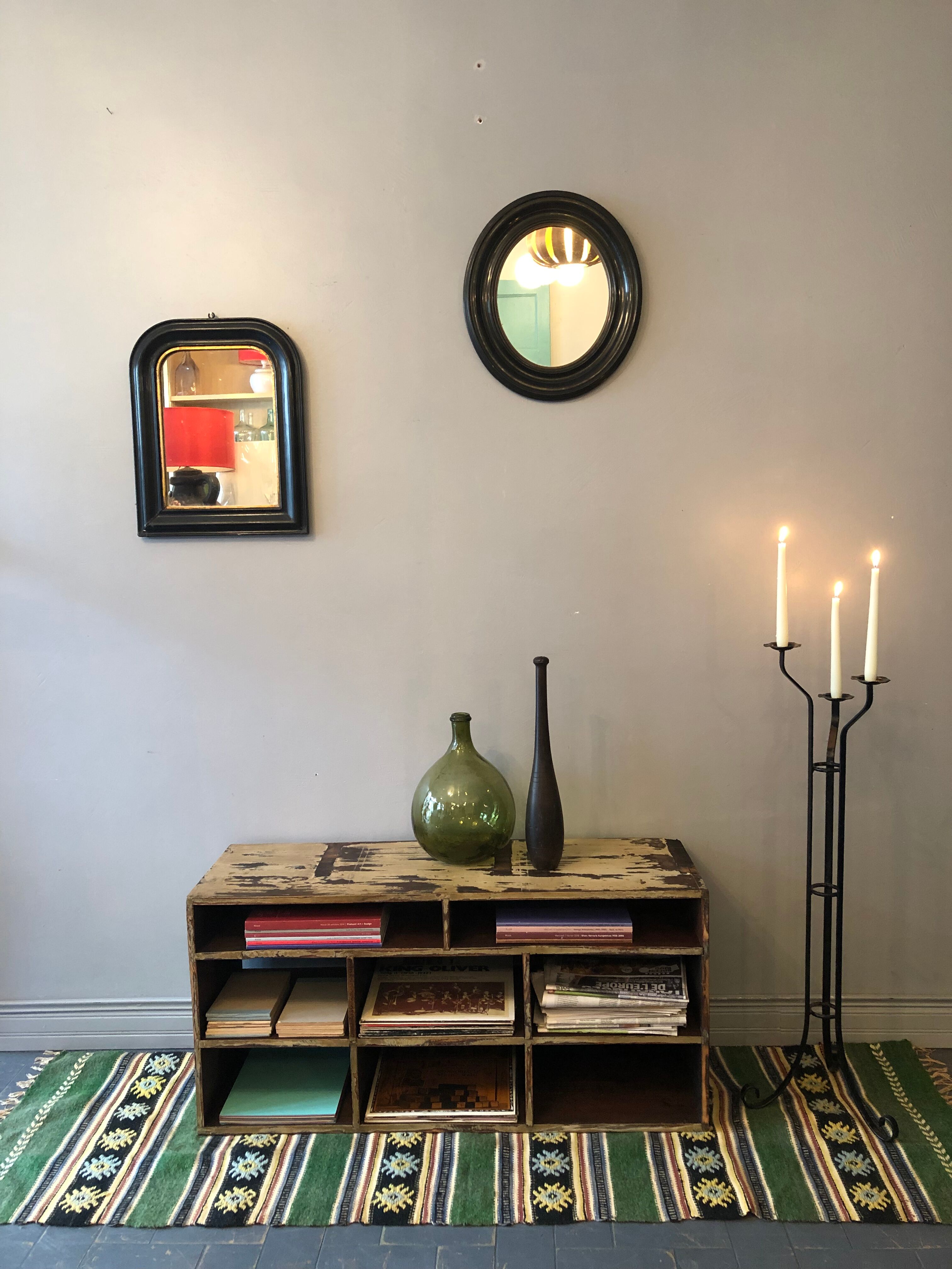 Antique locker cabinet