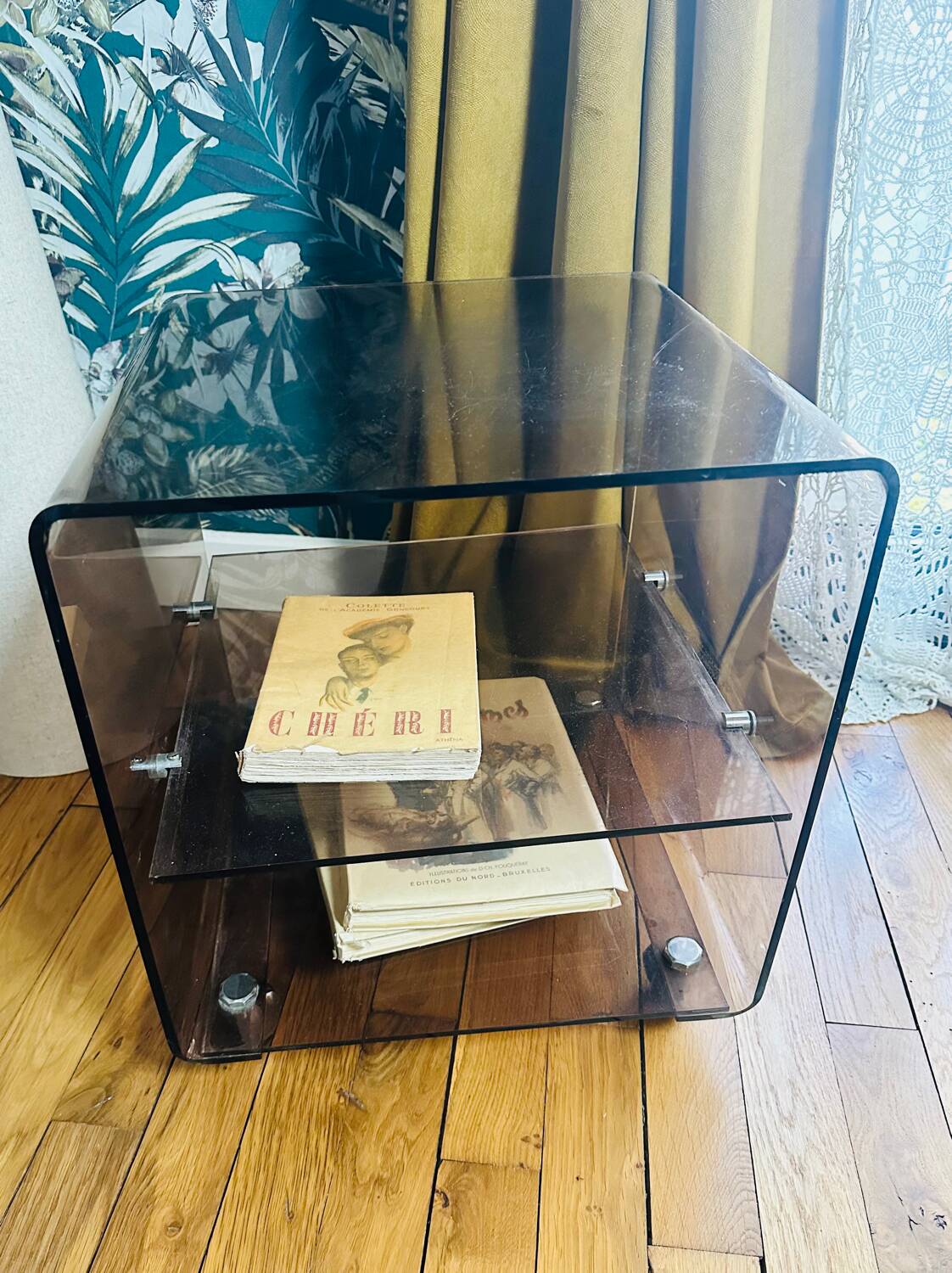Vintage 70s Michel Dumas bedside table/end table