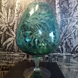 Blue empolied vase h=33cm