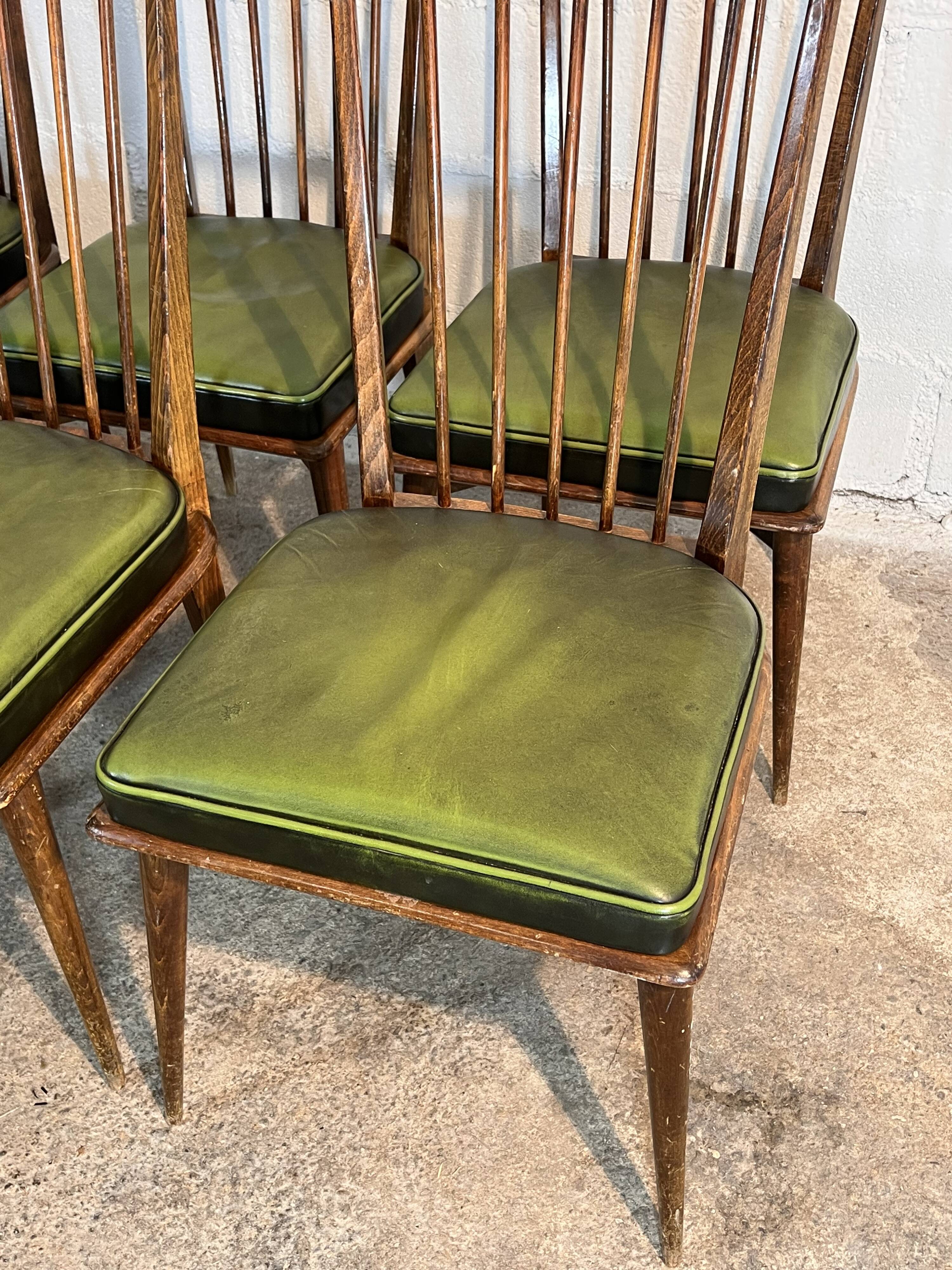 Chaises de salle à manger, Charles Ramos 1950s