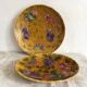 Round dish in barbotine with sarregumine fruit decoration
