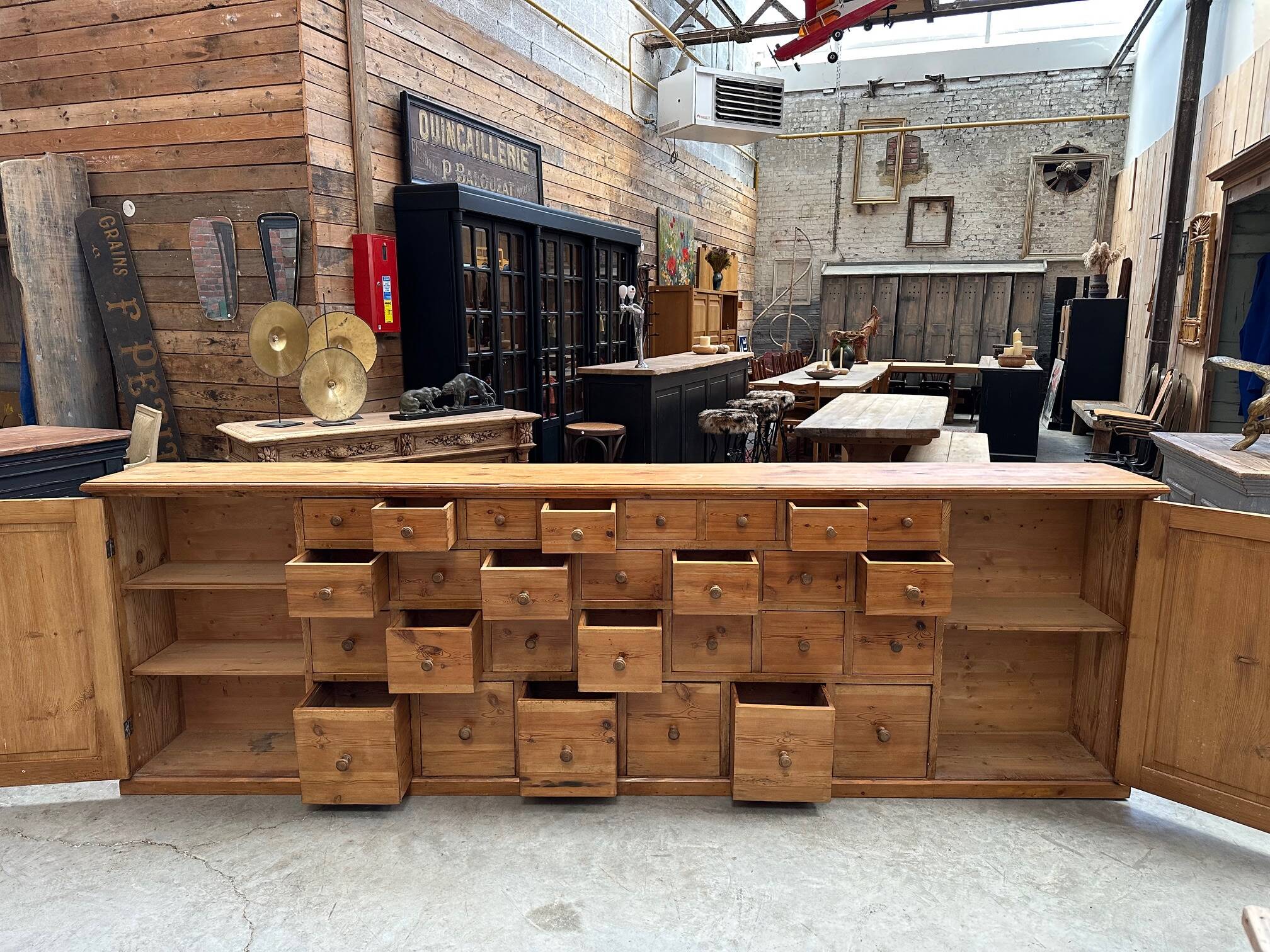 Large fir grocery cabinet