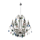 Multicolored Crystal Chandelier 1960’s 6 lights
