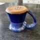 Small enamelled earthenware milk jug