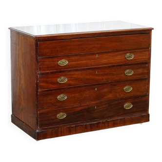 Robert Gillows II 1790 Library Desk Solid Wood with Leather Slope