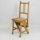 Folding metamorphic library ladder, Arts & Crafts, Vienna, 1900s