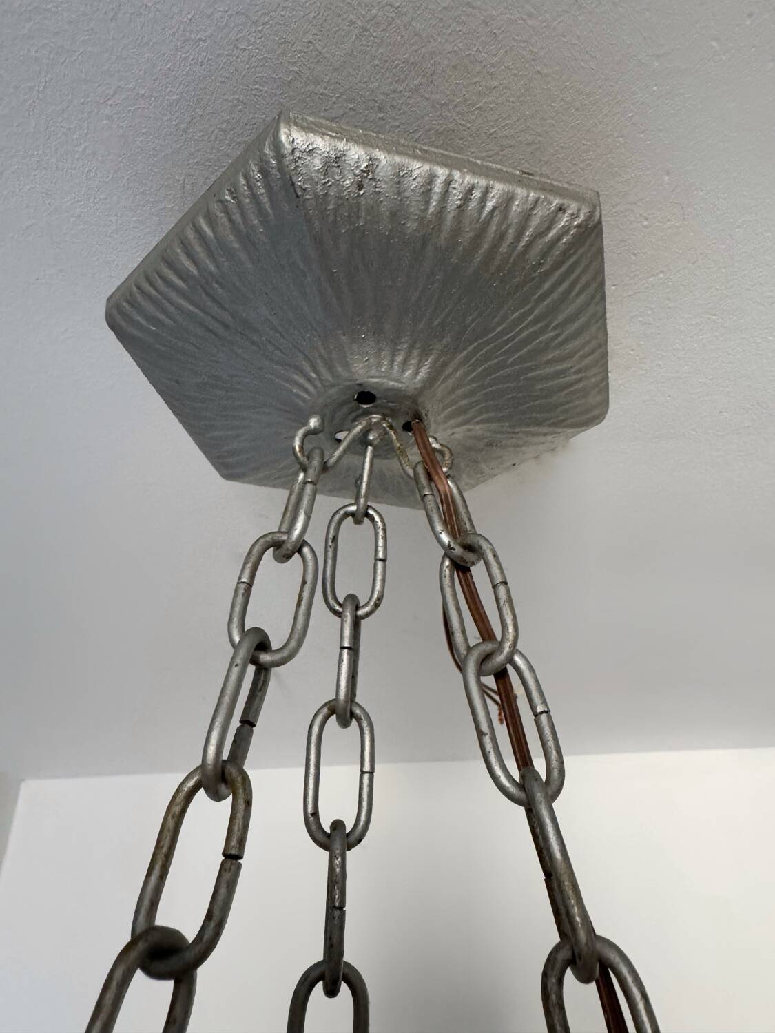 Muller Art Deco glass chandelier