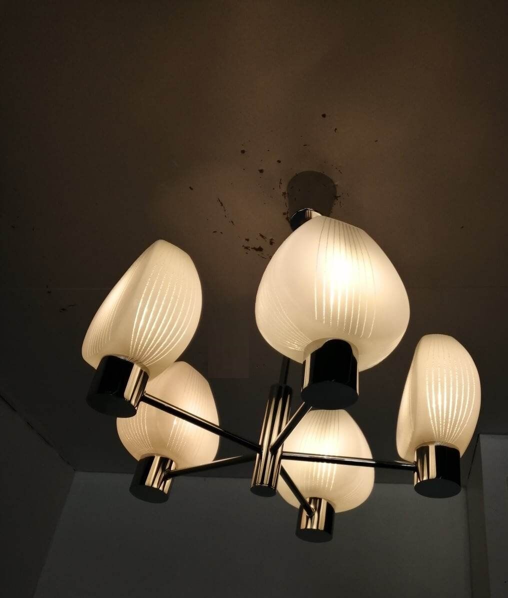 5-spoke chandelier 70s