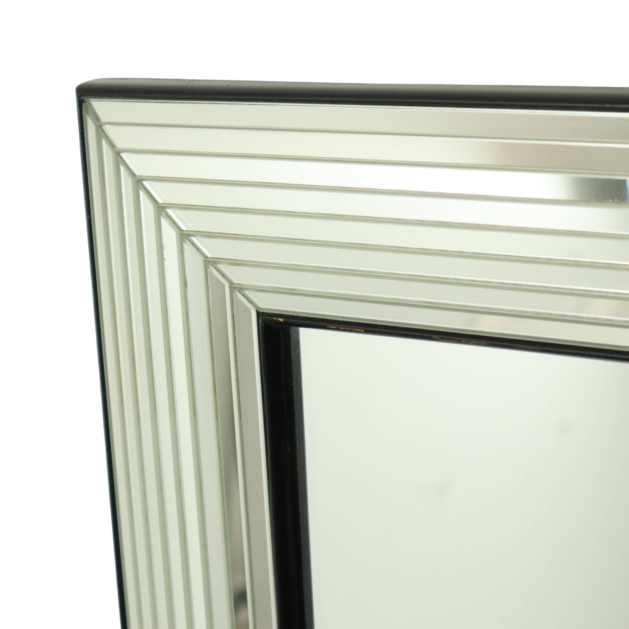 Vintage silver Deknudt mirror in Hollywood Regency style, 107 cm