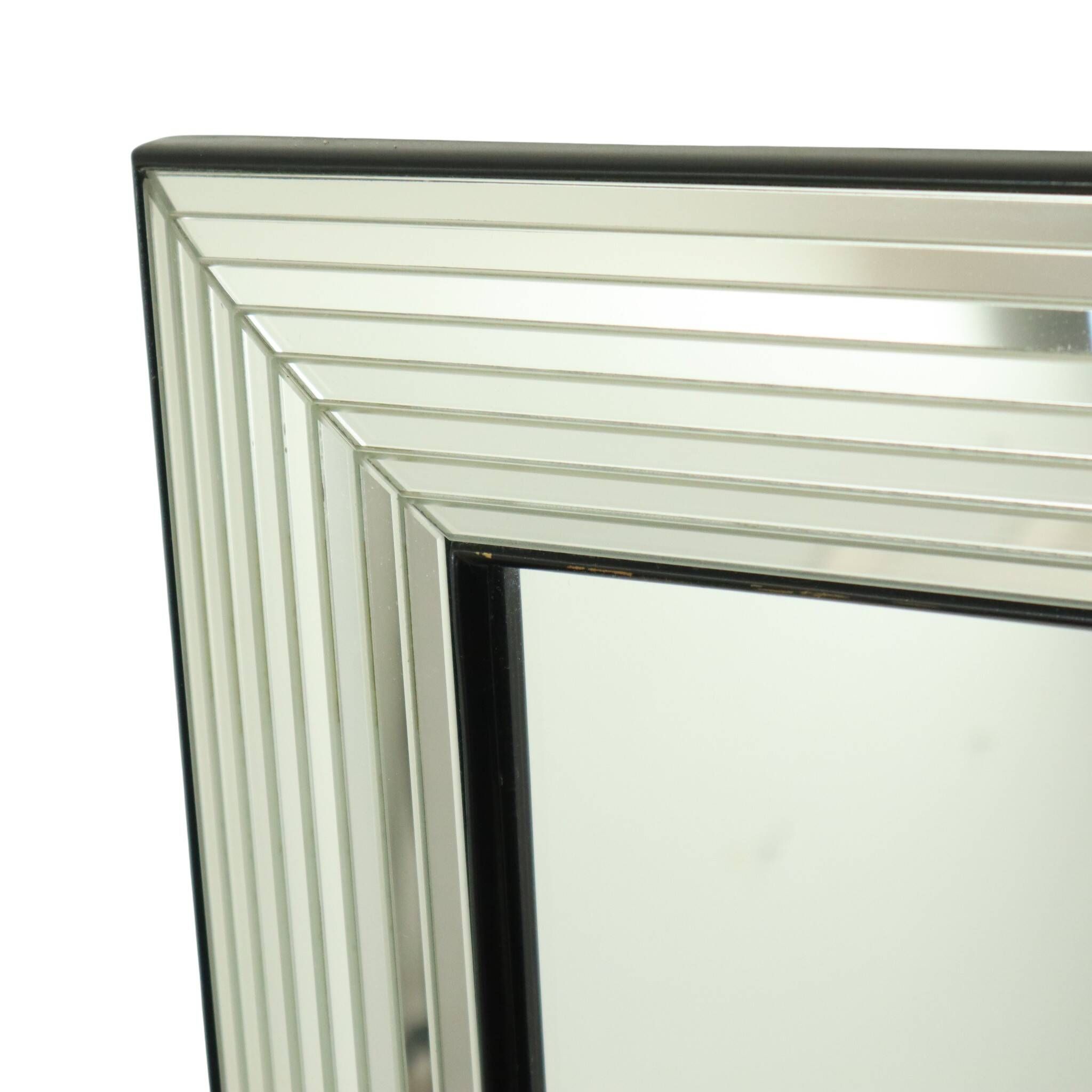 Vintage silver Deknudt mirror in Hollywood Regency style, 107 cm