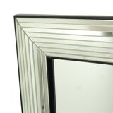 Vintage silver Deknudt mirror in Hollywood Regency style, 107 cm