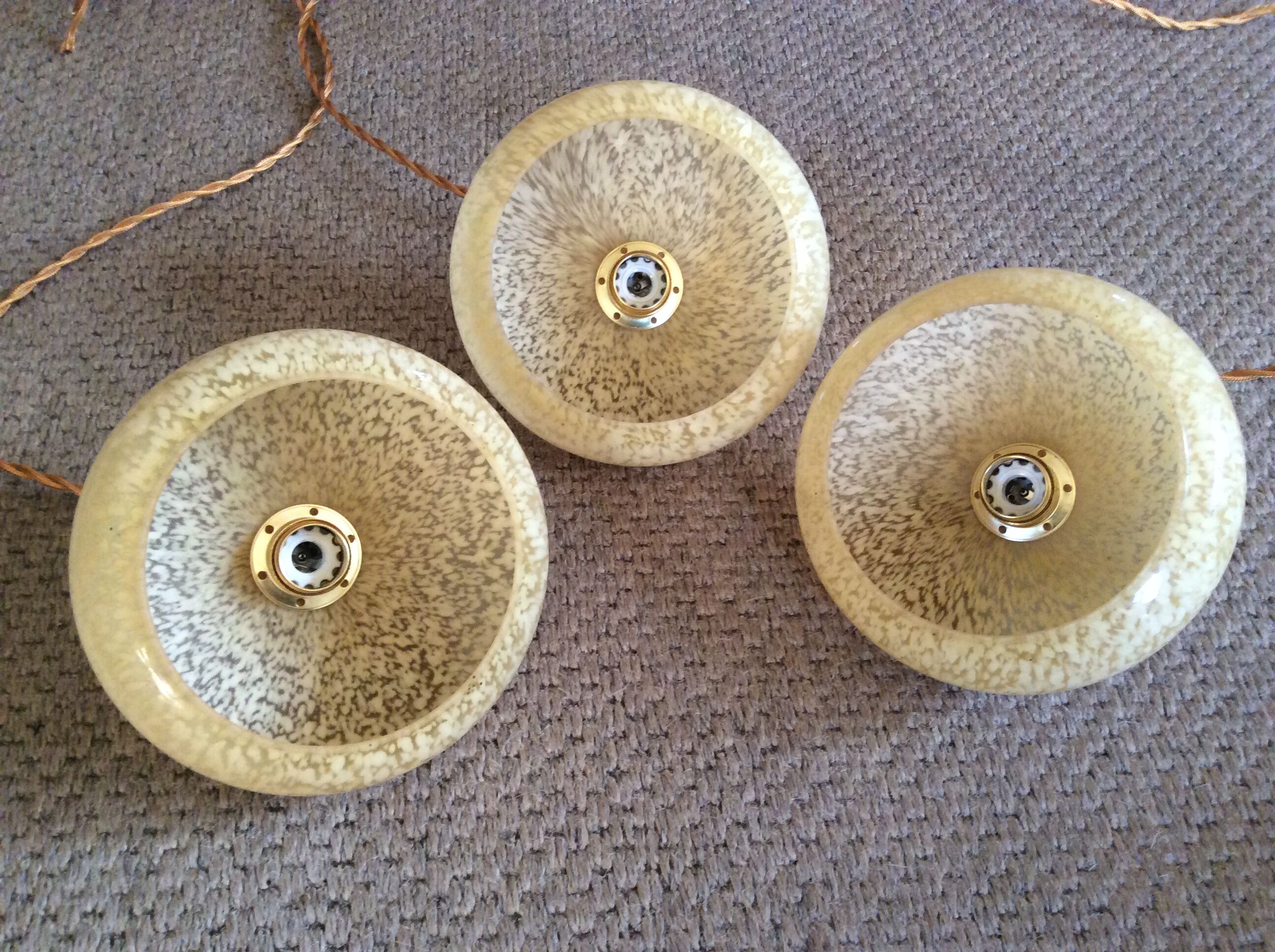 Trio of vintage suspensions