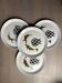 4 dessert plates signed Pornic