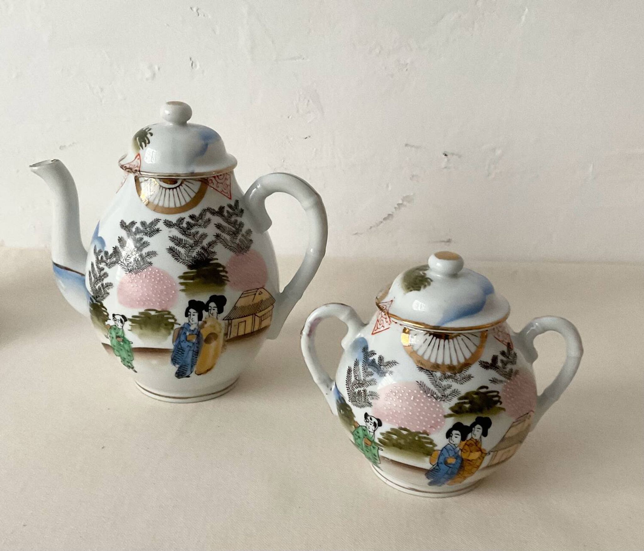 Vintage Japanese porcelain tea set – Asian decor