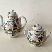 Vintage Japanese porcelain tea set – Asian decor
