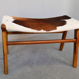 Chair in cowhide with ottoman inspiration Norwegian