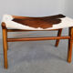 Chair in cowhide with ottoman inspiration Norwegian