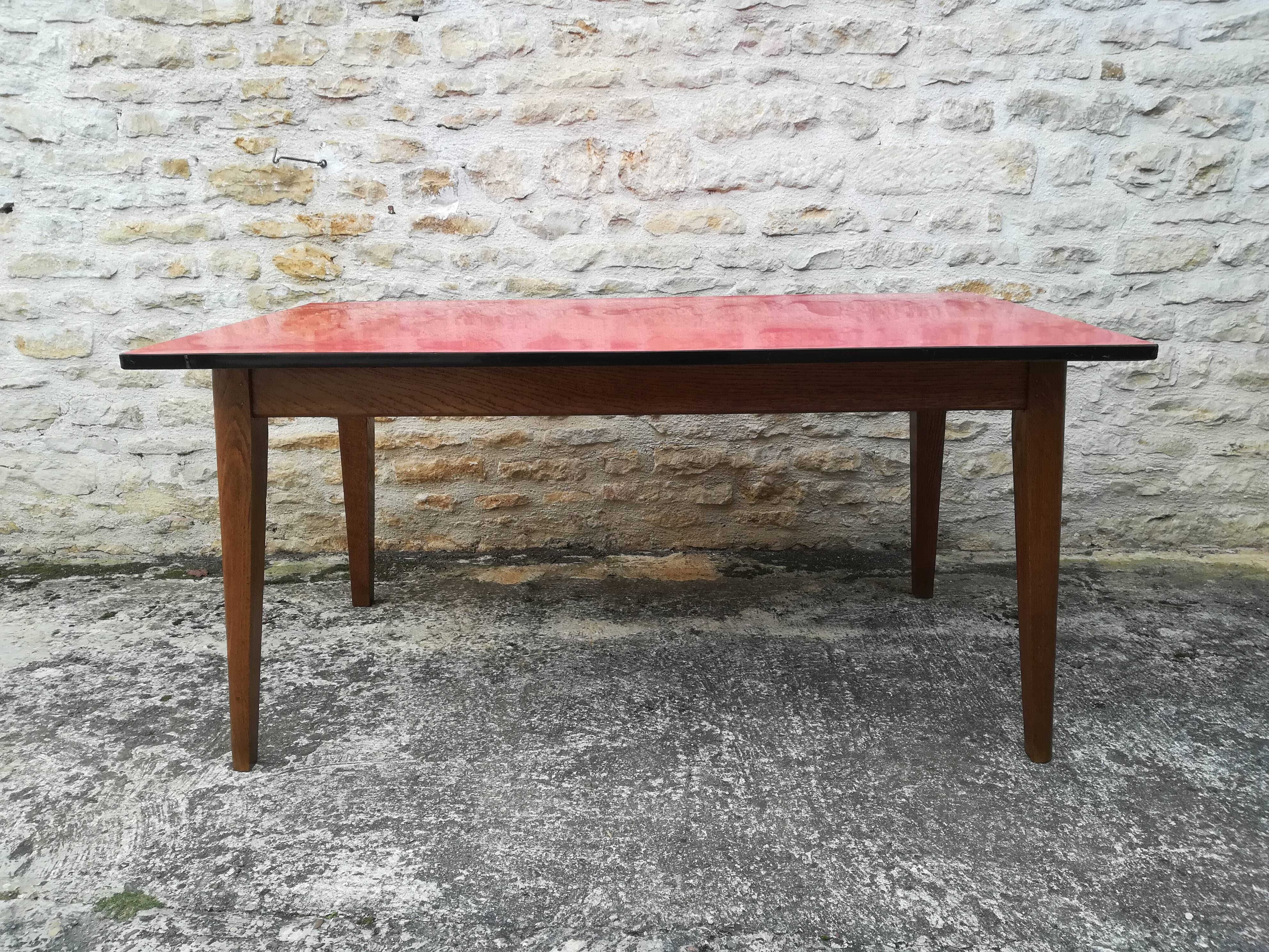 Table top formica oak base