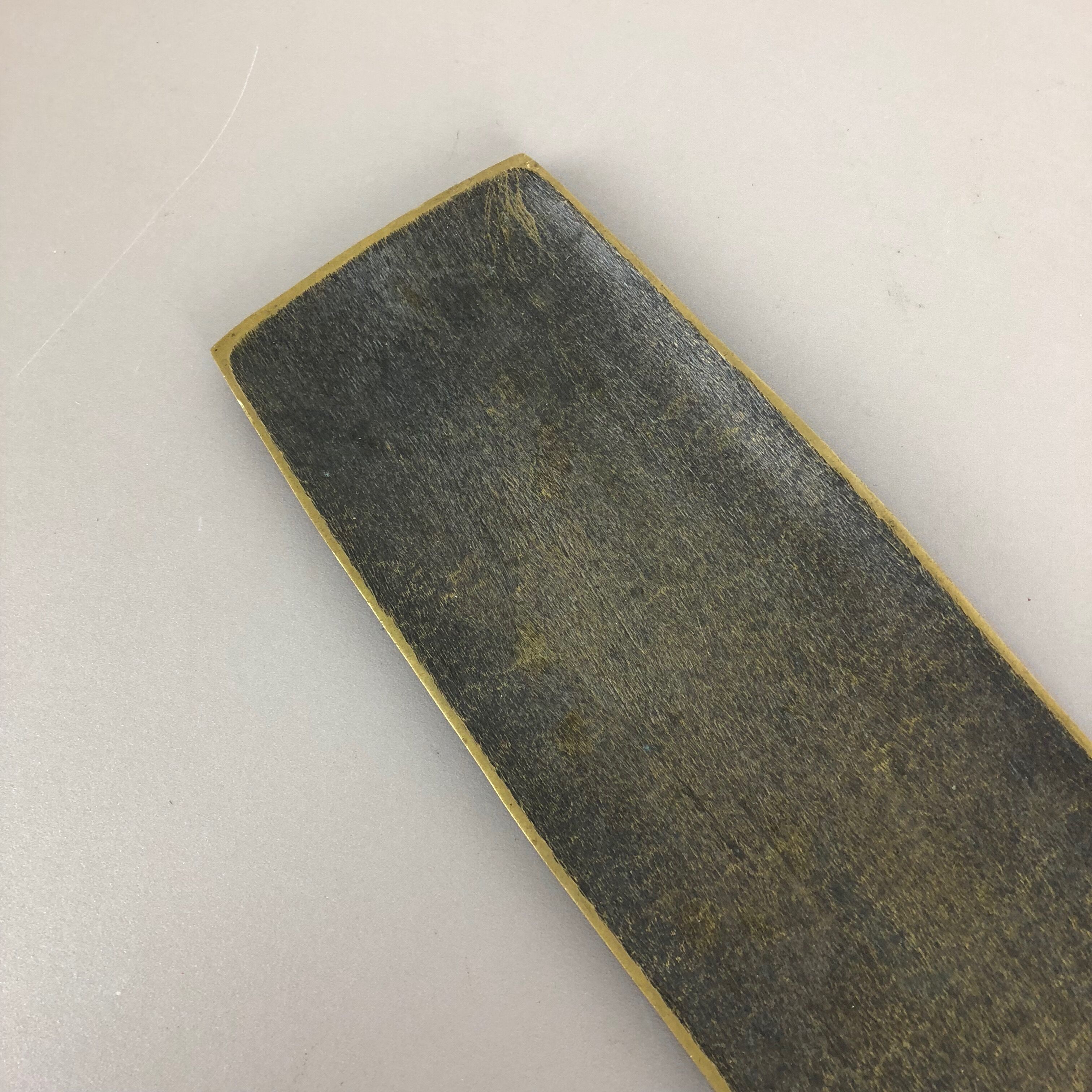 Heavy Large Brass Shell Plate Desk Element Hagenauer Era, Austria, 1950s