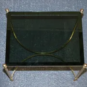 Hollywood Regency Coffee Table in Brass and Smoked Glass, France, 1960s