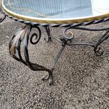 Table basse ancienne fer forgé art déco