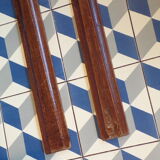 Pair of vintage wooden skis