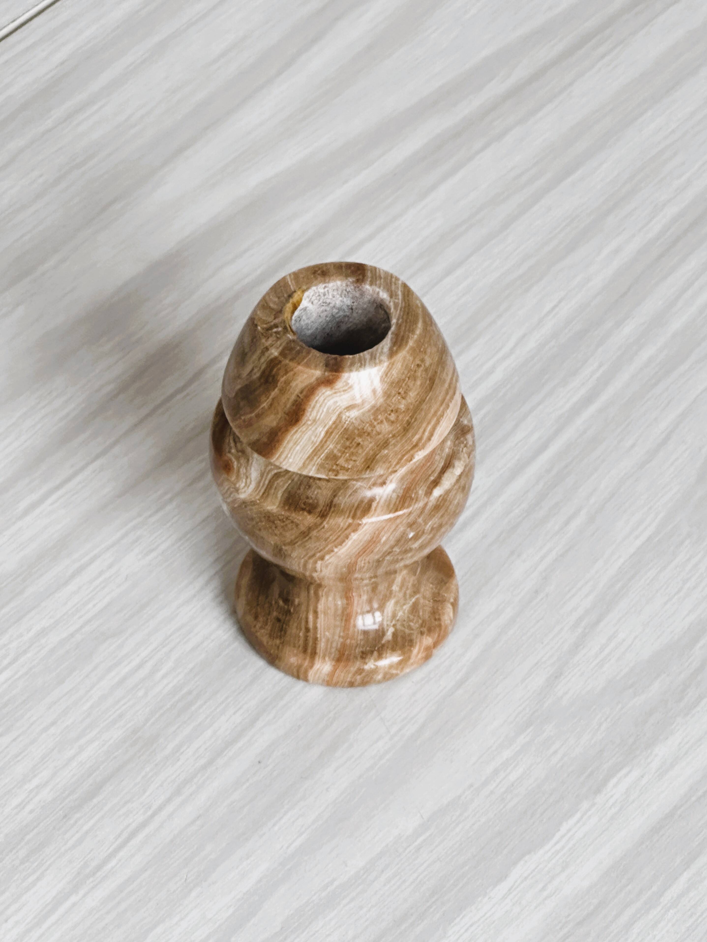 Vintage solid marble candle holder