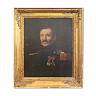 Oil on canvas of an officer's portrait