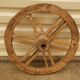 Old teak plow wheel