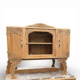 Art Deco Parisian buffet in solid raw oak from the 1930s.