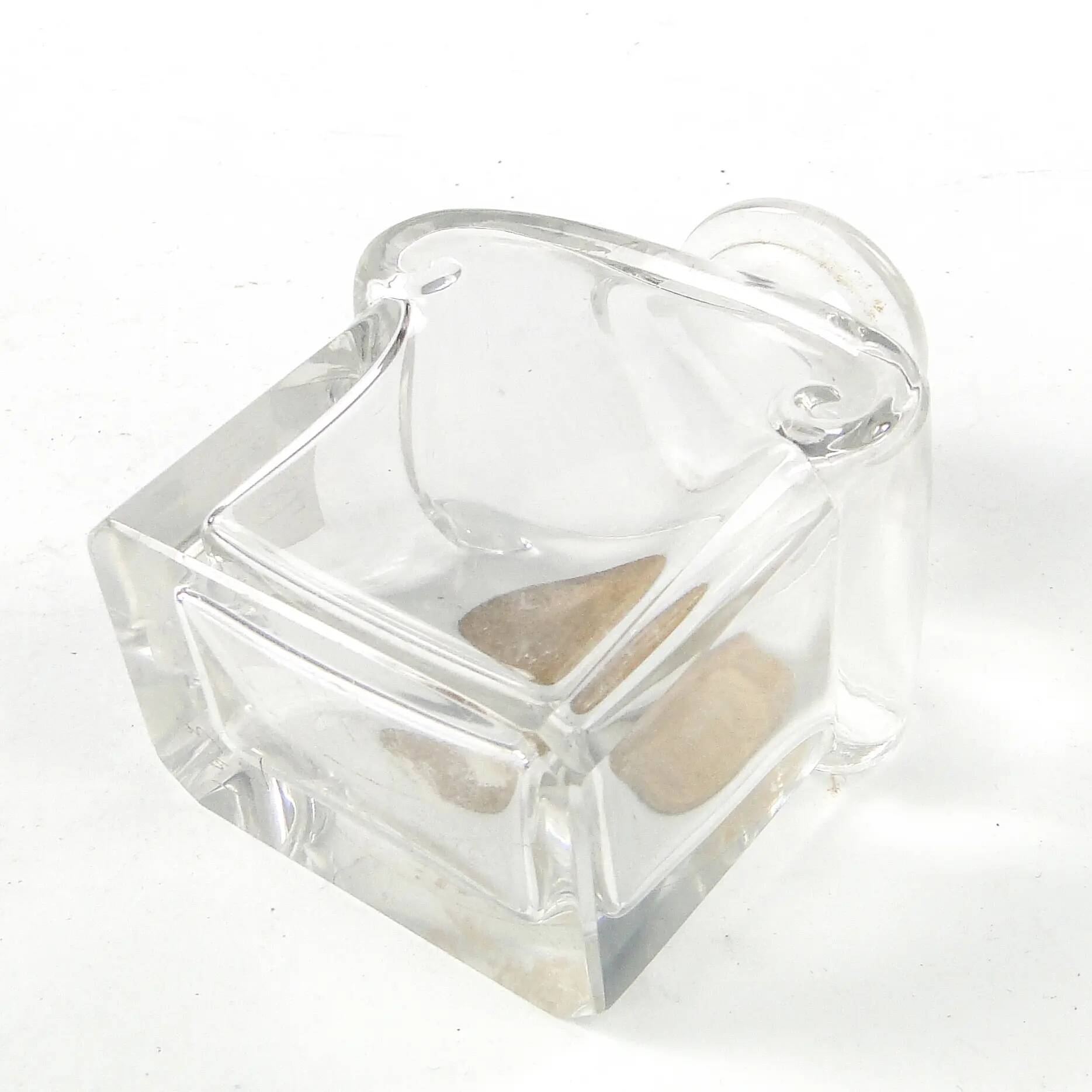 Art Nouveau perfume bottle, pressed glass, France, 1950s