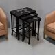 Chinese pull out tables in lase black