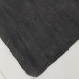 Anthracite Grey Large Area Soft Kilim Rug For Bedroom, 147x205 Cm