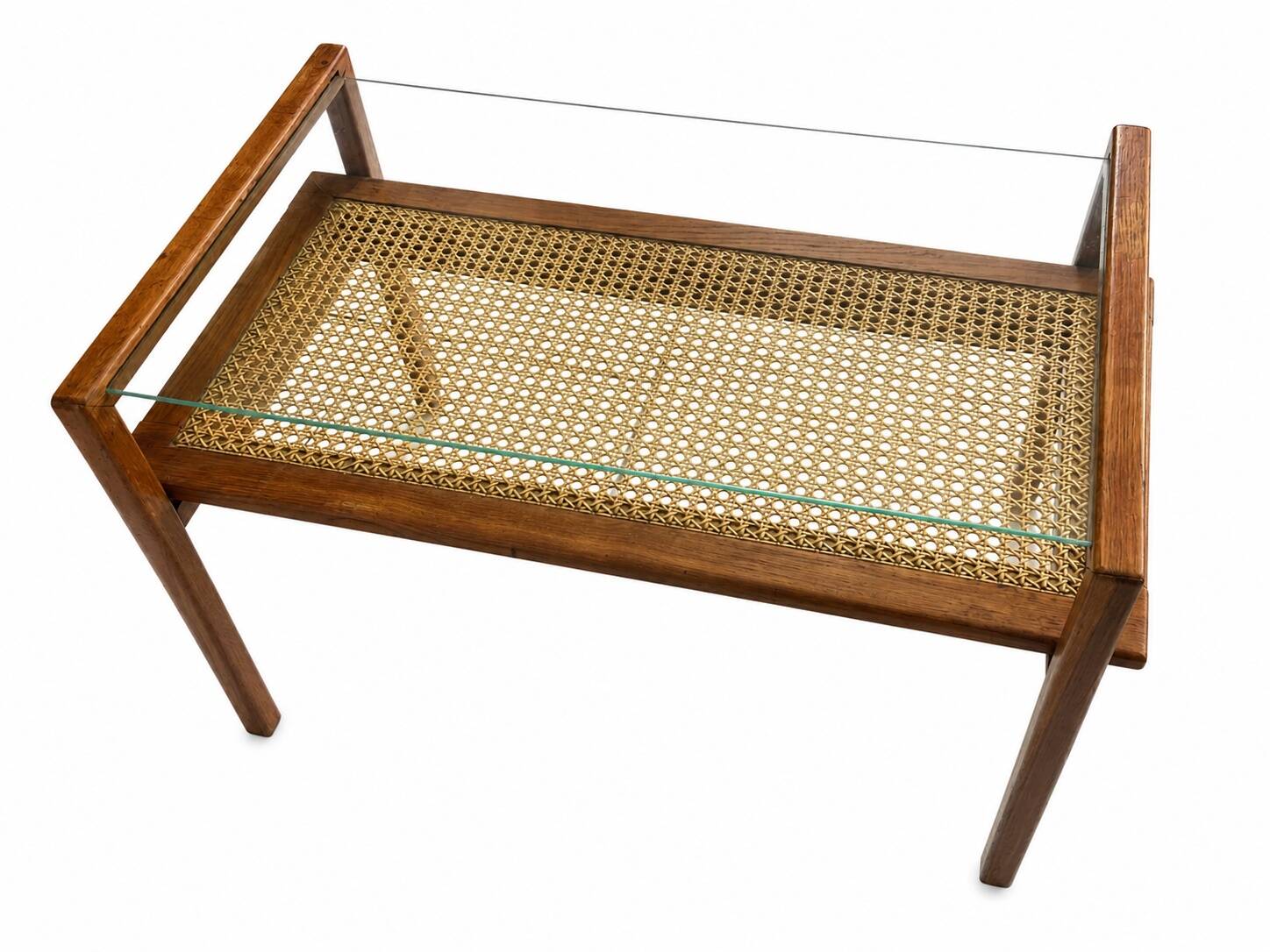 Mahogany coffee table Roger Landault 1960