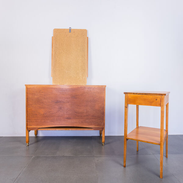 Set of 2 entry console furniture with 60s mirror