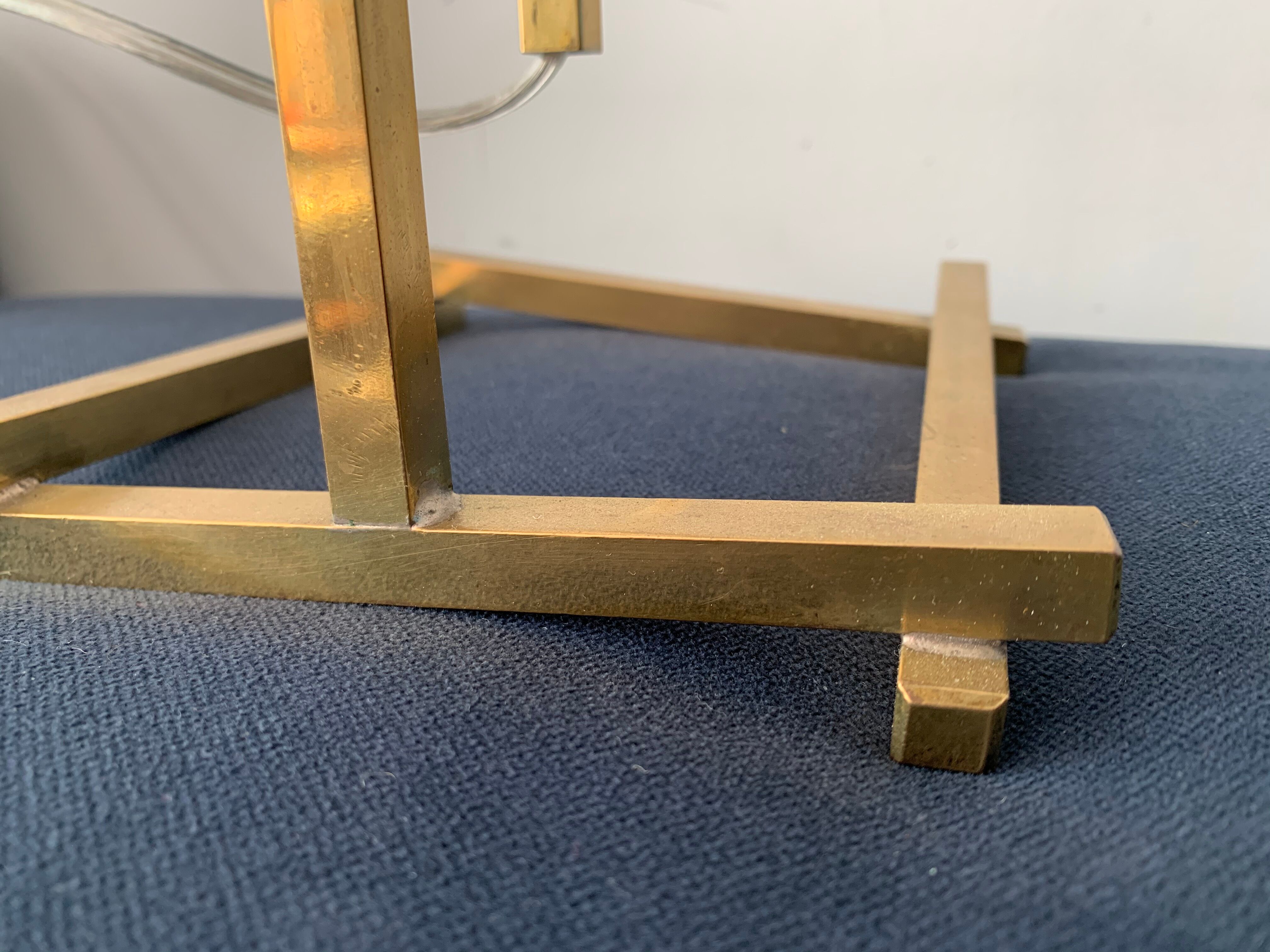 Square base brass lamp foot