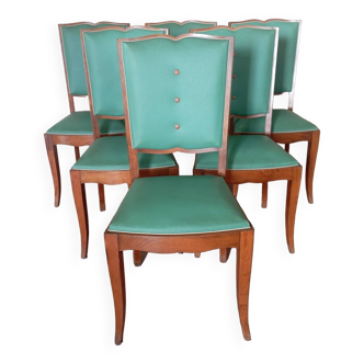 Lot de 6 chaises années 50