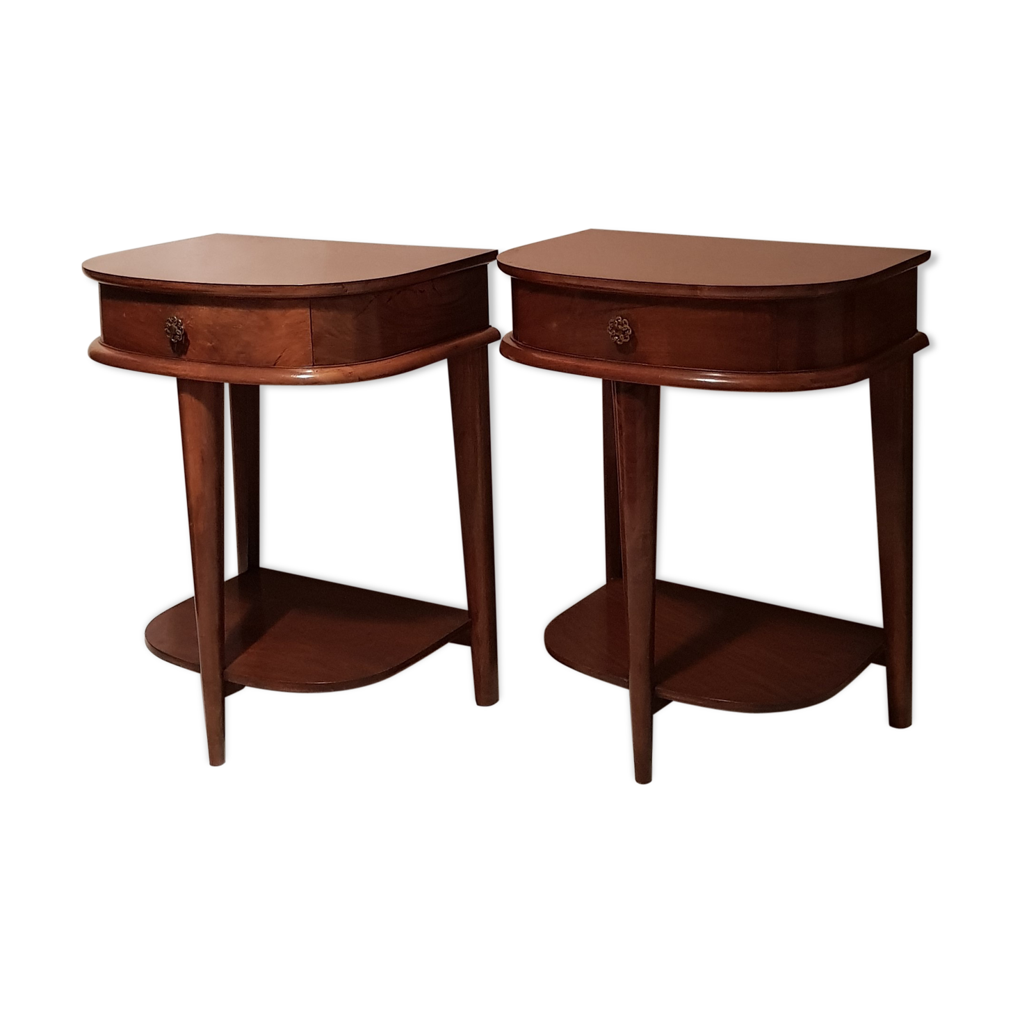 Pair of bedside Art-Deco tripods
