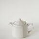 Faceted ceramic teapot, White, 1950