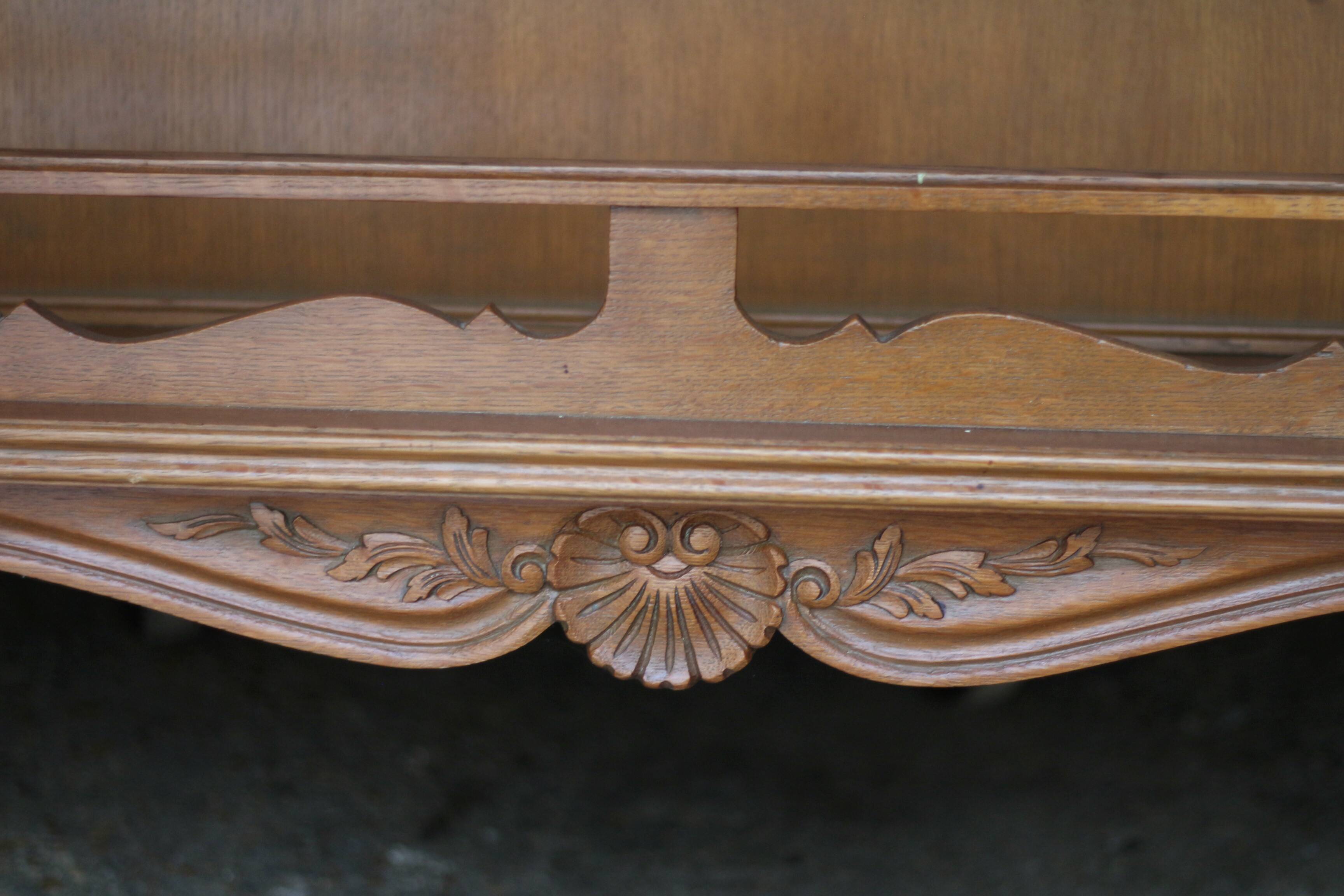 Imposing wall-mounted dresser of very fine craftsmanship