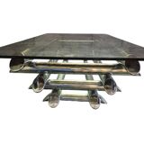 Willy Rizzo table 1970 chrome metal and glass