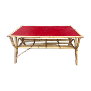 Table basse en rotin - vers