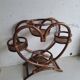 Vintage rattan heart plant holder