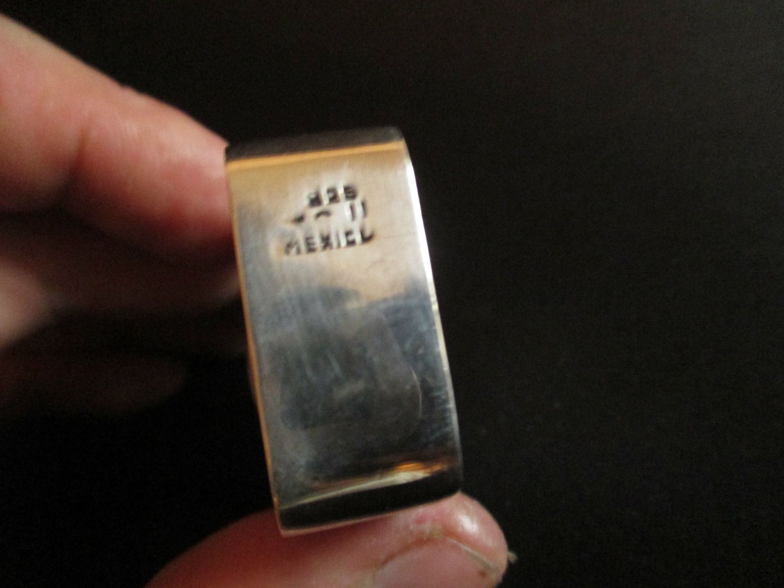 Brass ring in sterling silver