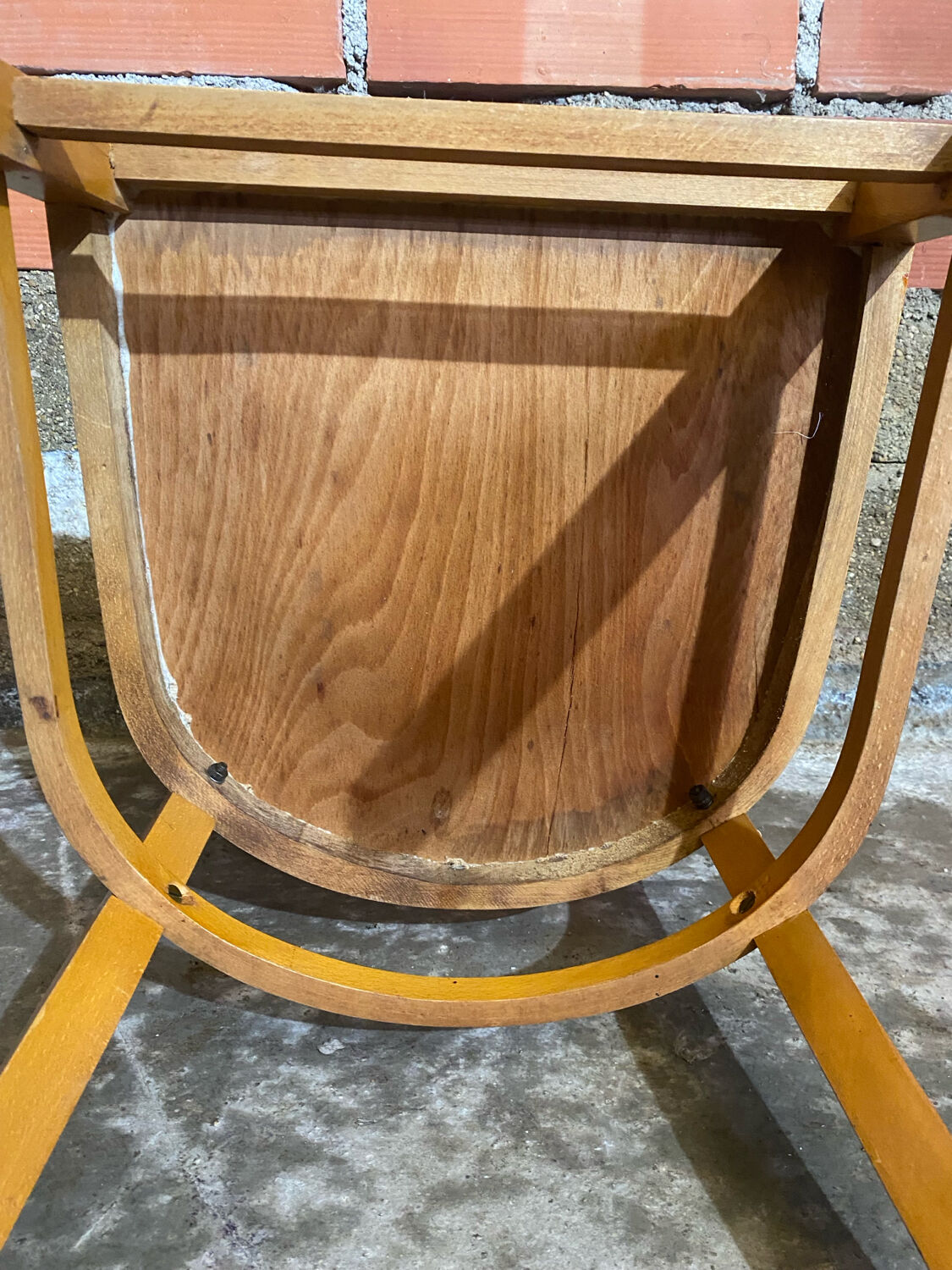 Set of 3 Michael Thonet Bistro Chairs, Wood, 1950s Vintage