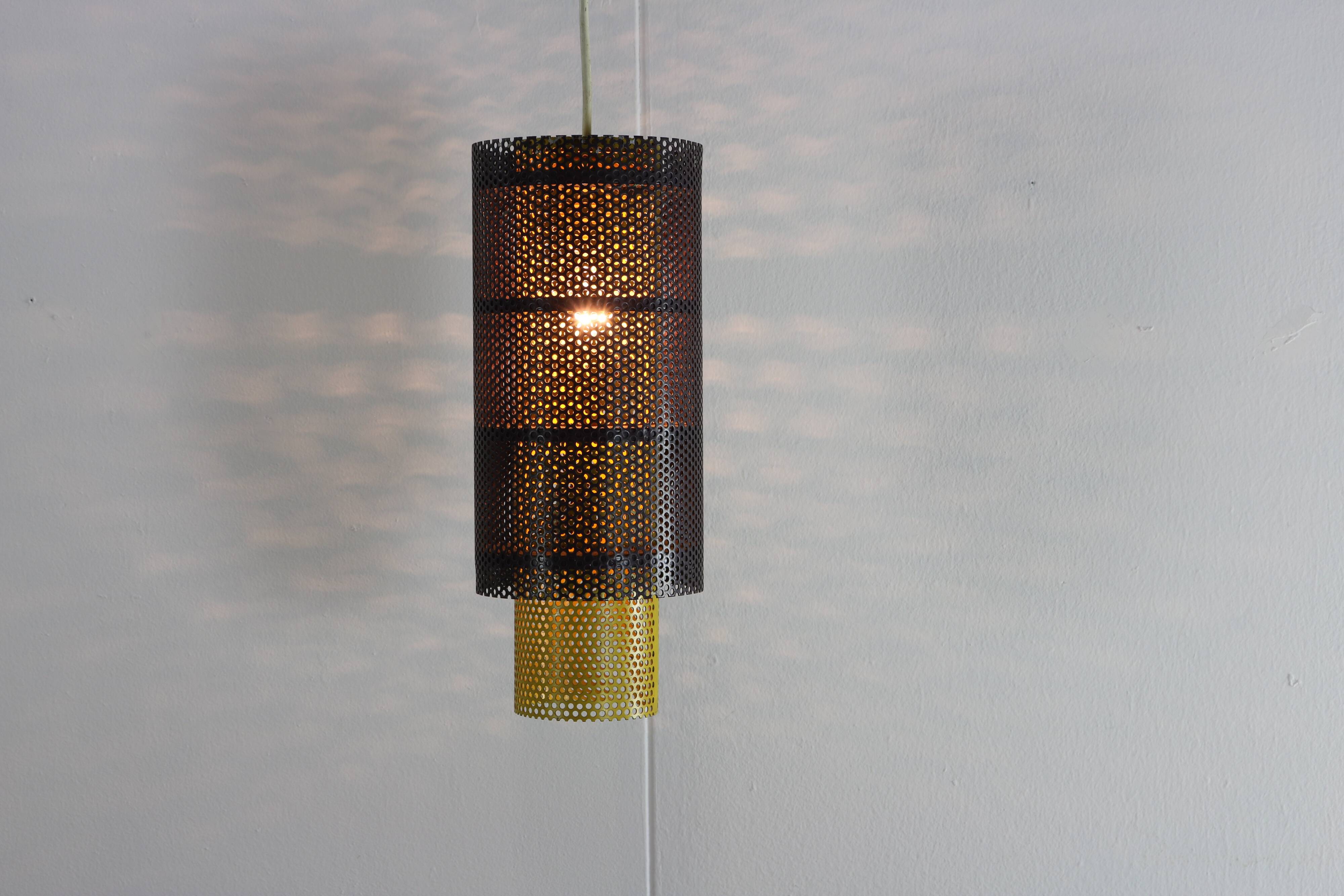 Fifties perforated metal pendant lighting