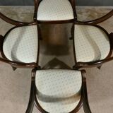 Set of 4 Gondola Chairs in Mahogany, Restoration period – Part 1, 19th century